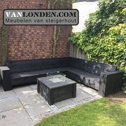 Blackwash steigerhouten hoekbank Ferdi (Steigerhouten loungebanken)