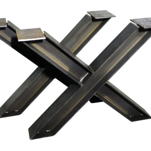 Tafel onderstel stalen kruis H balk Nathan (Steigerhouten eettafels online bestellen)