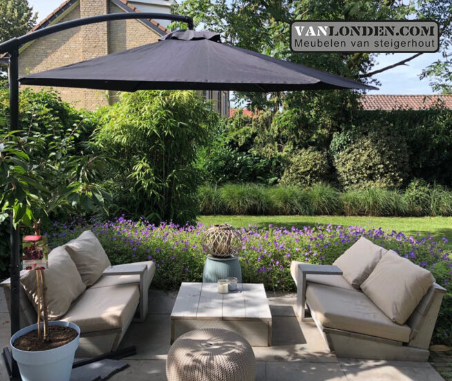 Loungebank (set) Lente (Steigerhouten loungebanken)