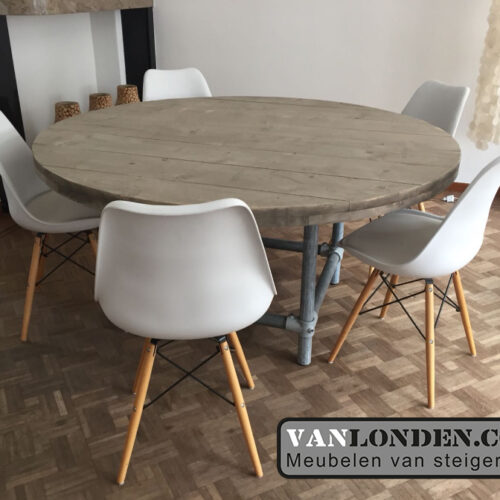 Ronde buistafel Julie (Steigerhouten eettafels online bestellen)