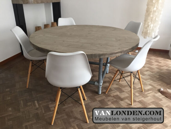 Ronde buistafel Julie (Steigerhouten eettafels online bestellen)