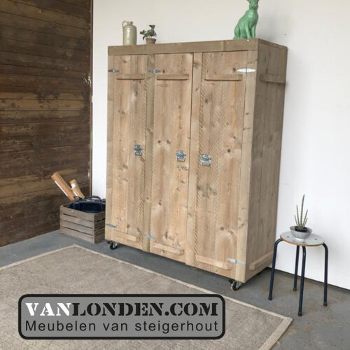 Steigerhouten kledingkast Keet (Steigerhouten kledingkasten online bestellen)