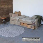 Steigerhouten bed met lades en kistjes Ole (Steigerhouten kinderbedden)
