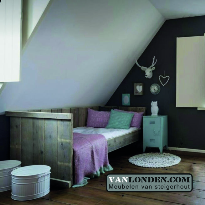 Steigerhouten bedbank Jeff (Steigerhouten kinderbedden)