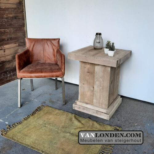 Steigerhouten bijzet tafel Ciska (Steigerhouten nachtkastjes online bestellen)