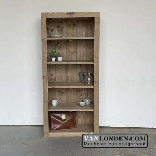 Steigerhouten boekenkast Manon (Bestel steigerhouten archiefkasten)