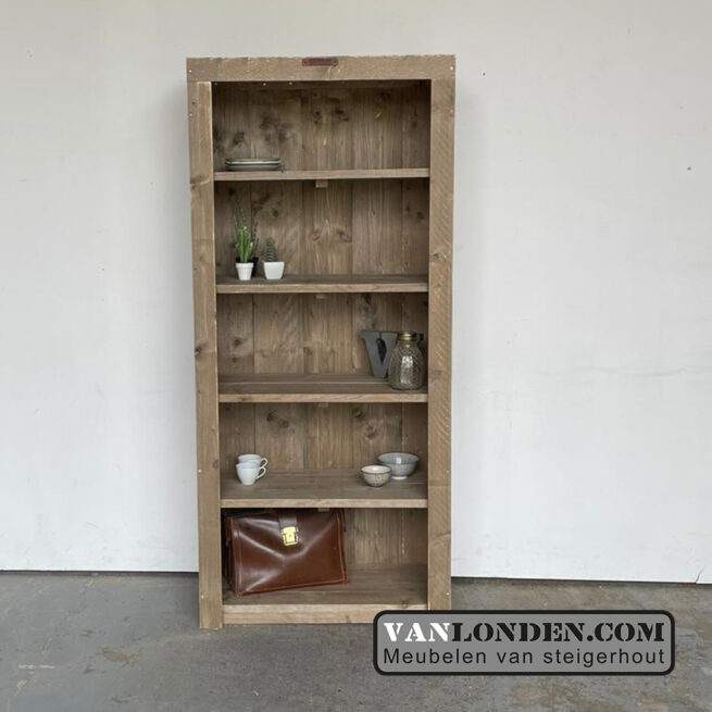 Steigerhouten boekenkast Manon (Bestel steigerhouten archiefkasten)