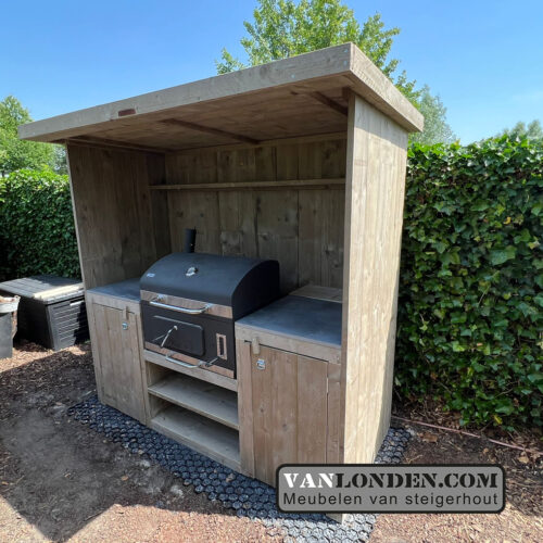 Steigerhouten buitenkeuken Corne (Steigerhouten buitenkeukens op maat gemaakt)