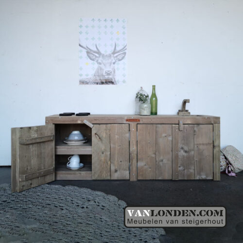 Steigerhouten speelkeuken Minte (Steigerhouten dressoir kasten bestellen)