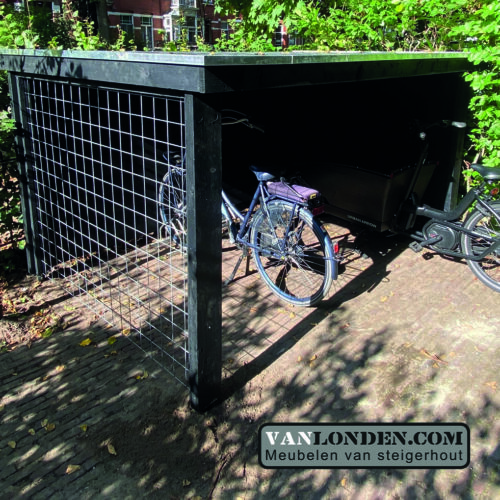 Fietsoverkapping Nelis (Steigerhouten overkappingen bestellen)