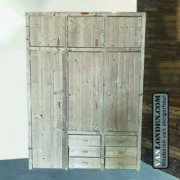 Steigerhouten hang- en legkast Sacha (Steigerhouten kledingkasten online bestellen)