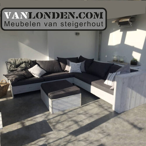 Steigerhouten hoekbank Enzo (Steigerhouten loungebanken)