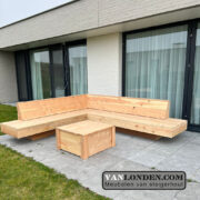 Hoekbank Herman van Douglashout (Steigerhouten loungebanken)