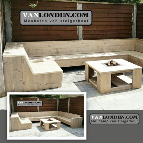 Steigerhouten hoekbank Maurits (Steigerhouten loungebanken)