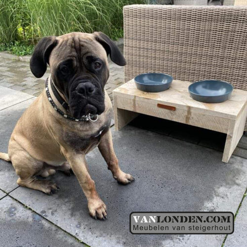Steigerhouten hondenvoerbak Balder (Steigerhouten dieren accessoires kopen)