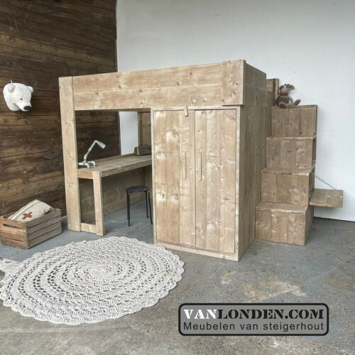 Steigerhouten hoogslaper Aukje (Steigerhouten hoogslapers)
