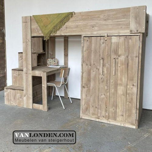 Steigerhouten hoogslaper Lize (Steigerhouten hoogslapers)