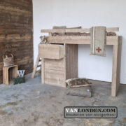 Steigerhouten hoogslaper Sarron met lades (Steigerhouten hoogslapers)