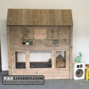 Steigerhouten hoogslaper huisje Marloes (Steigerhouten kinderbedden)