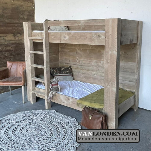 Steigerhouten stapelbed Jane (Stapelbedden)