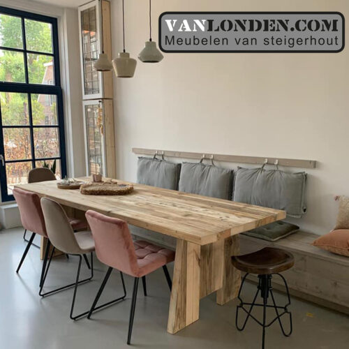 Steigerhouten eettafel Jitske (Steigerhouten eettafels online bestellen)