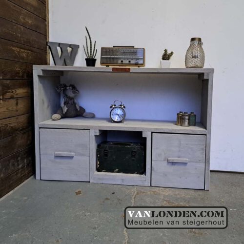 Steigerhouten kastje Miep (Steigerhouten dressoir kasten bestellen)
