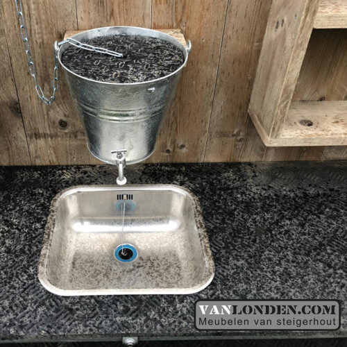 Steigerhouten kinder buitenkeuken Dex detail