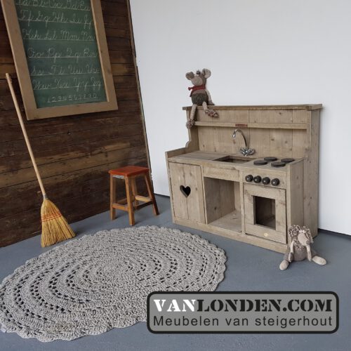 Steigerhouten kinderkeukentje Janske (Steigerhouten accessoires online bestellen)