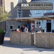 Steigerhouten ombouw flexibele bar met dak (optie) (Bartafels)