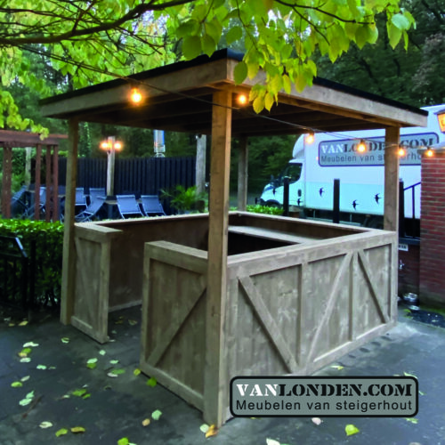 Steigerhouten overkapping/ bar Mathew (Steigerhouten overkappingen bestellen)
