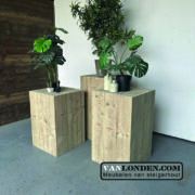 Steigerhouten plantensokkel Wim (Steigerhouten accessoires online bestellen)