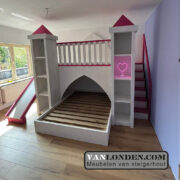 Steigerhouten prinsessen-kasteel bed Demi (Steigerhouten hoogslapers)