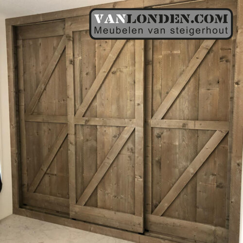 Steigerhouten schuifdeuren kamerbreed (Schuifdeursystemen bestel je online in onze webshop)
