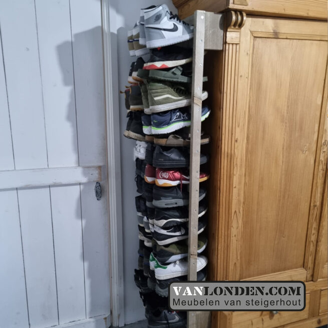 Steigerhouten sneaker rek Marten (Steigerhouten accessoires online bestellen)