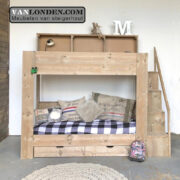 Steigerhouten stapelbed Donny (Stapelbedden)