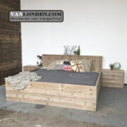 Steigerhouten tweepersoonsbed Charlot (Steigerhouten tweepersoonsbedden)