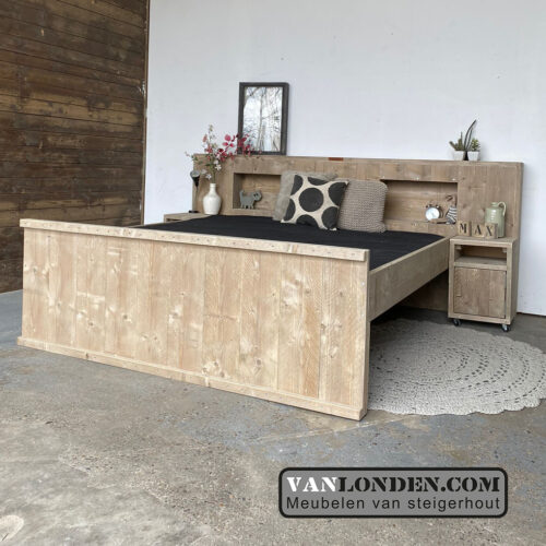 Steigerhouten tweepersoonsbed Max (Steigerhouten tweepersoonsbedden)