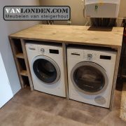 Steigerhouten wasmachine ombouw Mieke (Opbergmeubels)