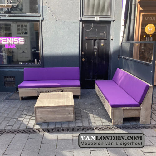 Steigerhouten zitbank Ashley (Actieve steigerhouten zitbanken bestellen)