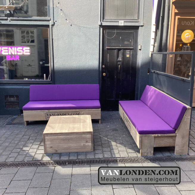Steigerhouten zitbank Ashley (Actieve steigerhouten zitbanken bestellen)