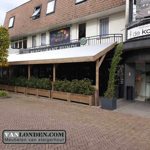 Tijdelijke overkapping Korenbeurs made voorkant
