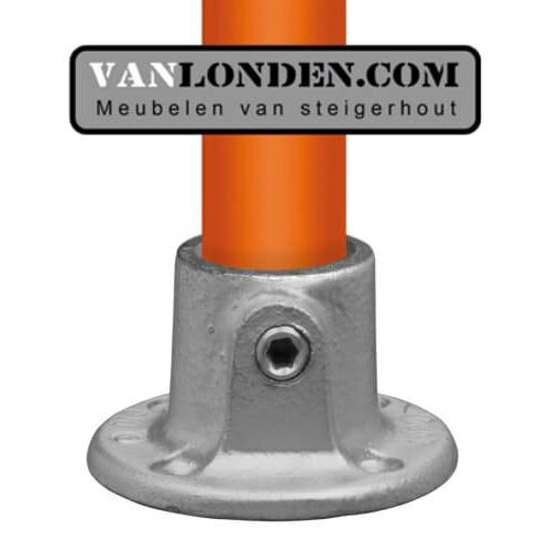 Buiskoppeling ronde voetplaat (Doe het zelf met onze steigerhouten producten)