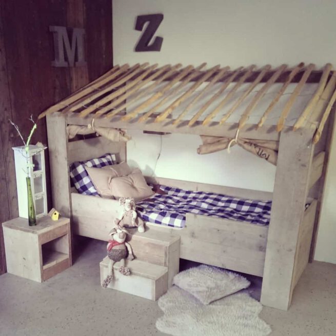 Steigerhouten hutbed Jayden (Steigerhouten kinderbedden)