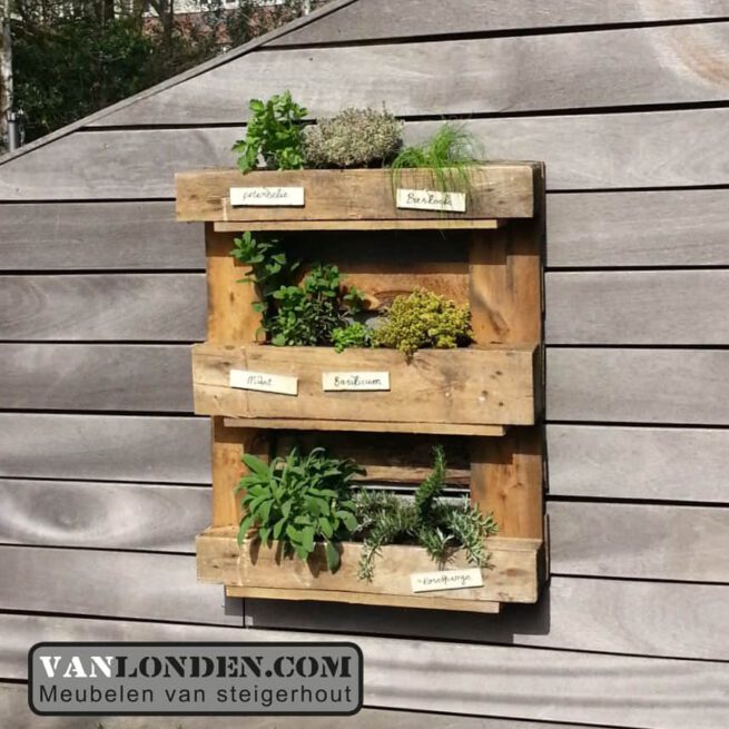 Kruidentuin wand Fien (Steigerhouten accessoires online bestellen)