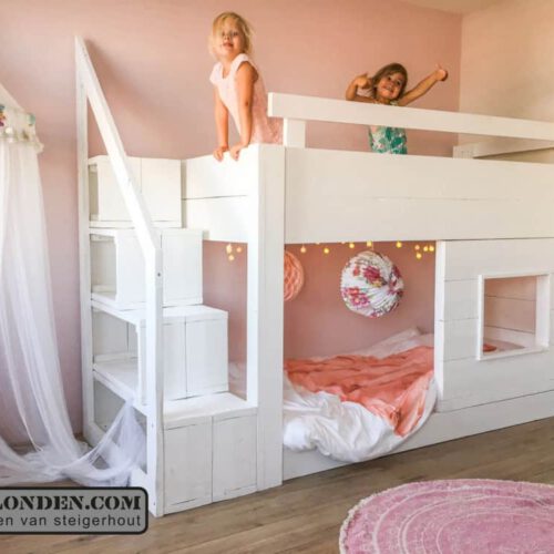Steigerhouten stapelbed Isabella en Aurora (Stapelbedden)