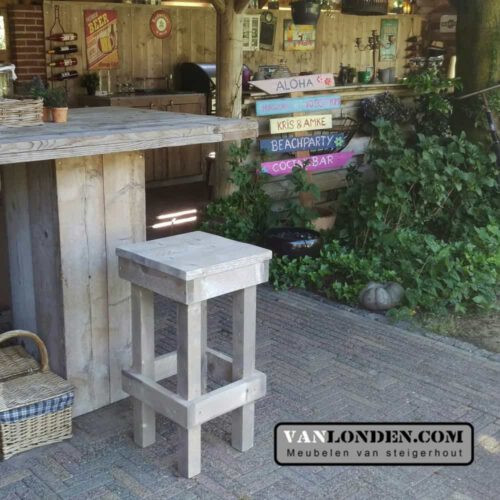 Steigerhouten barkruk Benny (Steigerhouten krukken online bestellen)