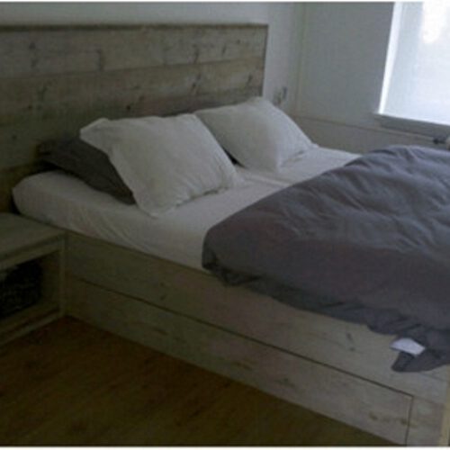 Steigerhouten bed Amber (Steigerhouten tweepersoonsbedden)