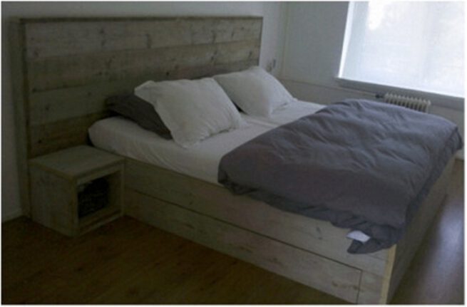 Steigerhouten bed Amber (Steigerhouten tweepersoonsbedden)