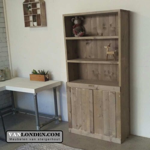 Steigerhouten boekenkast Bo (Steigerhouten kasten bestel je online)