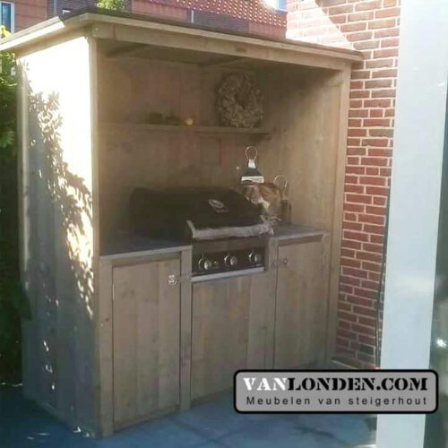 Steigerhouten buitenkeuken Bob (Steigerhouten buitenkeukens op maat gemaakt)